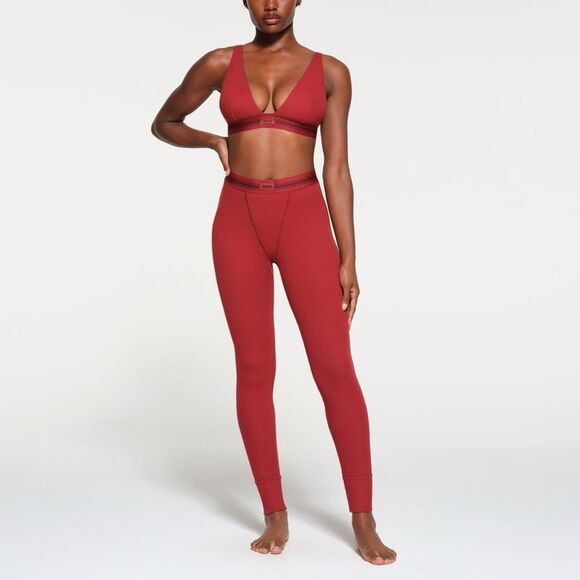 Skims Cotton Rib Leggings Brick Size Small - Picture 2 of 11